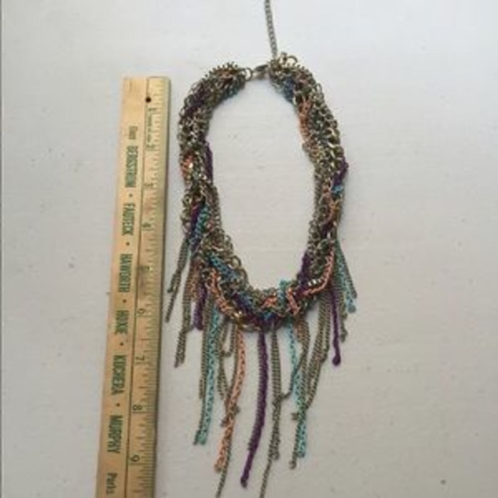 Multi colored chain necklace